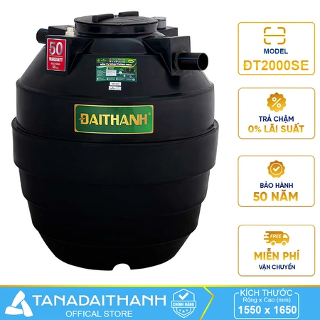 Bồn tự hoại Tân Á Đại Thành 2000 lít 2000L