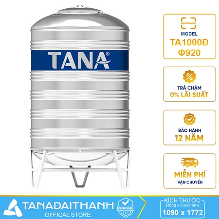 Bồn nước Tân Á 1000 lít đứng F920