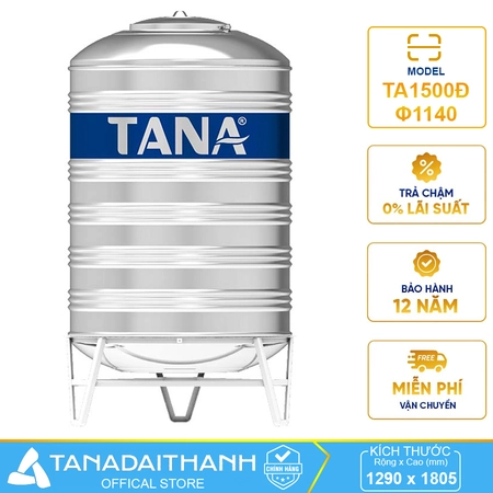 Bồn nước Tân Á 1500 lít đứng F1140