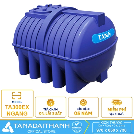 Bồn nhựa Tân Á EX 300L Ngang 300 lít 