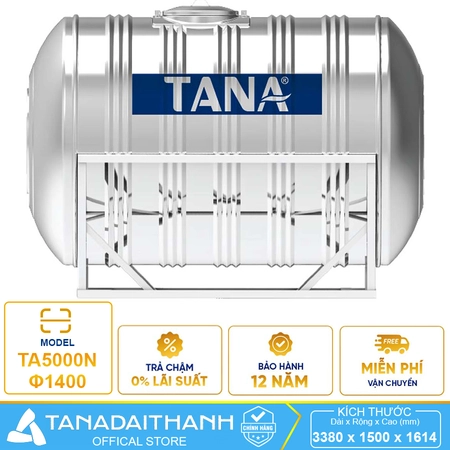 Bồn nước Tân Á 5000 Lít Ngang F1400