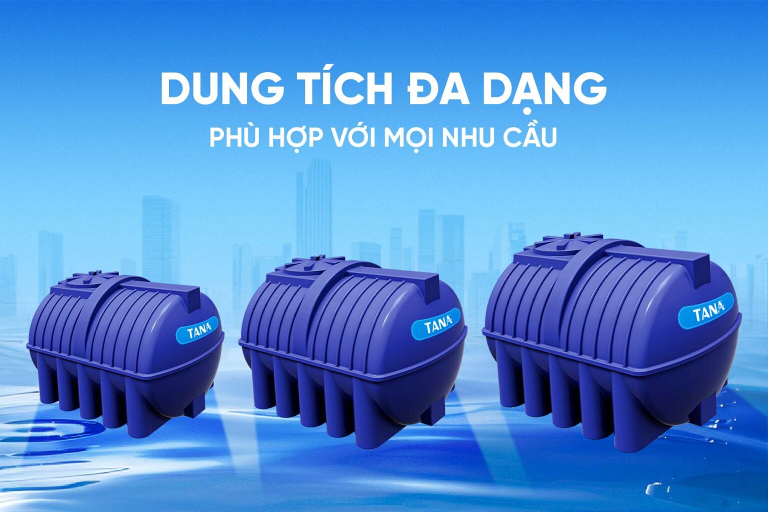 Đa dạng dung tích bồn