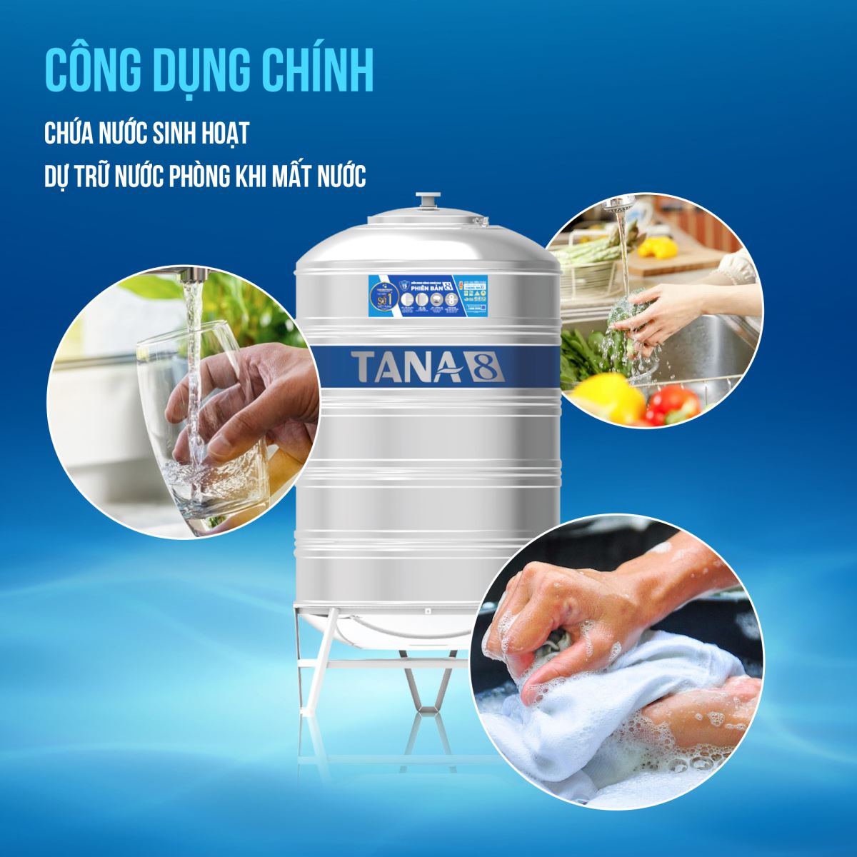Công dụng bồn nước inox tân á 8