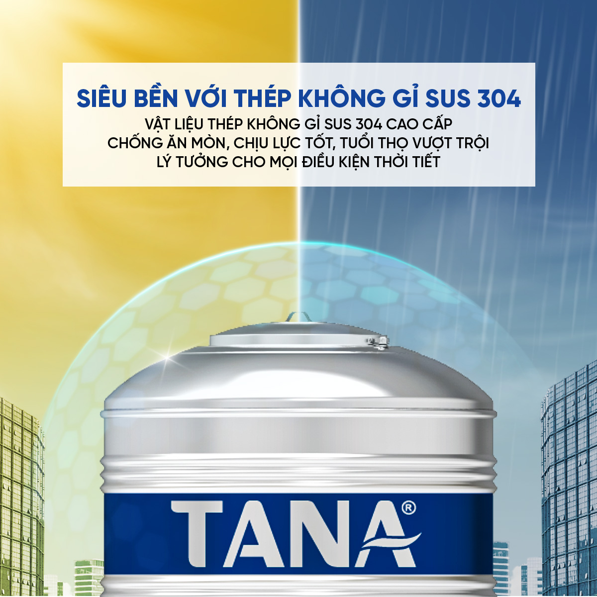 Bồn nước inox tân á