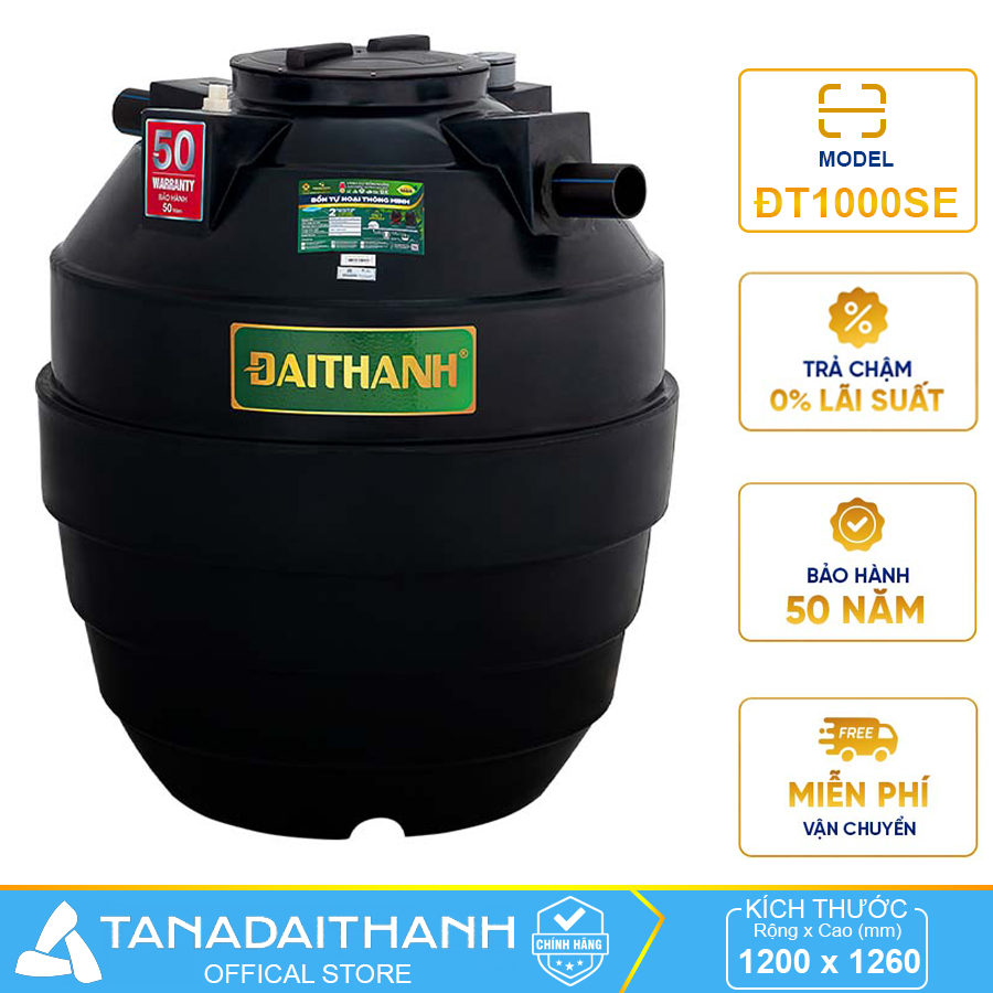 Bồn tự hoại Tân Á Đại Thành 1000 lít 1000L