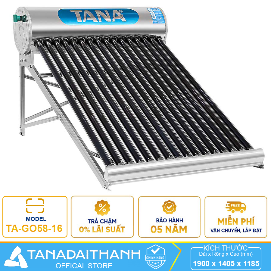 Máy nước nóng Năng Lượng Mặt Trời Tân Á Gold 160 lít